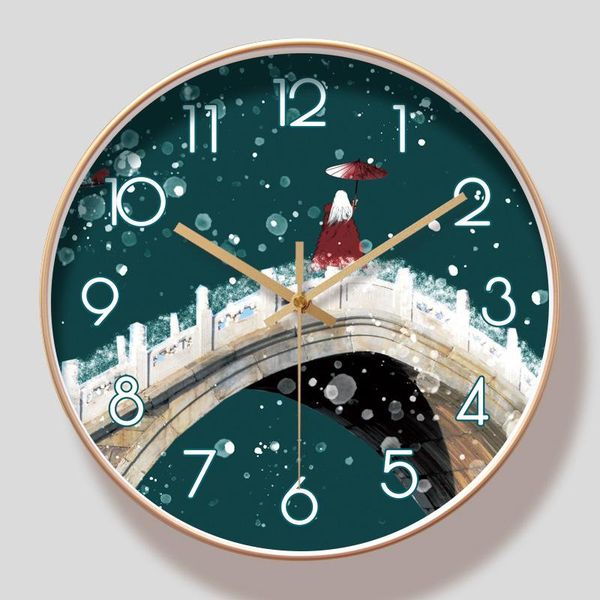 wall clocks large round clock metal silent modern design klokken parede decorative watch fashion quartz kichen home dd60wc